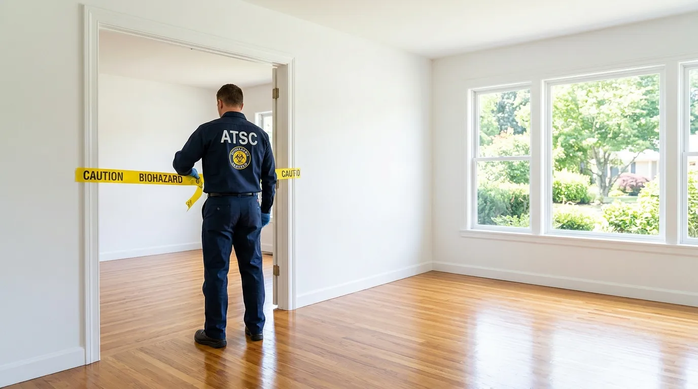 Certified biohazard cleanup crew performing Decomposition Cleanup in Calistoga